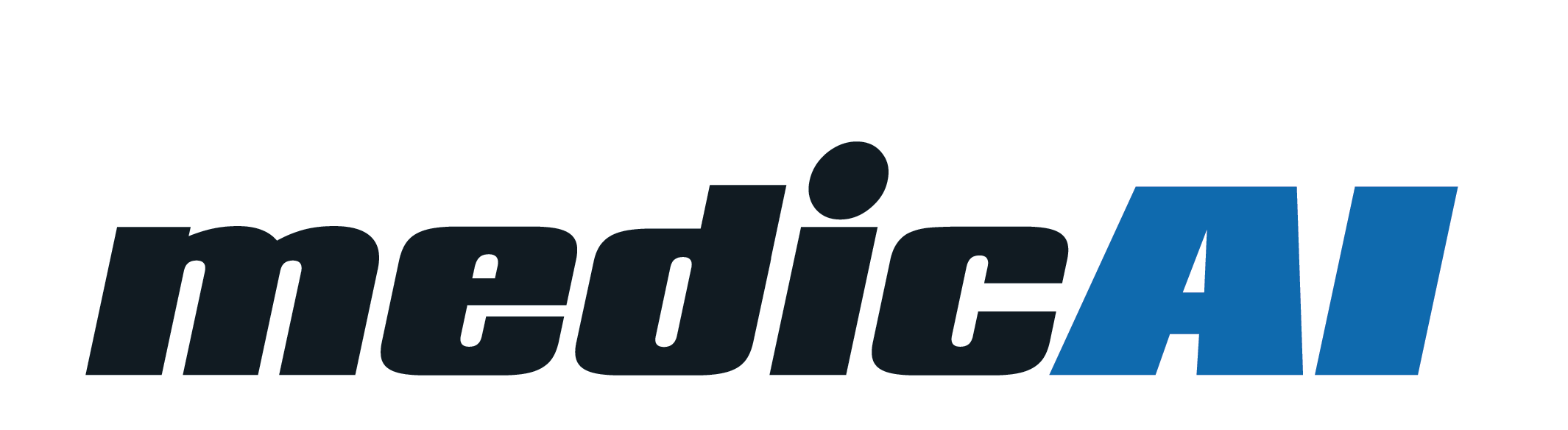 MedicAI 로고, 혁신적인 의료기기 및 응급 솔루션 전문 기업